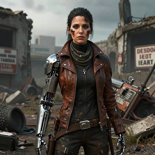 Grimdark Sci-Fi Scarred Female Scavenger