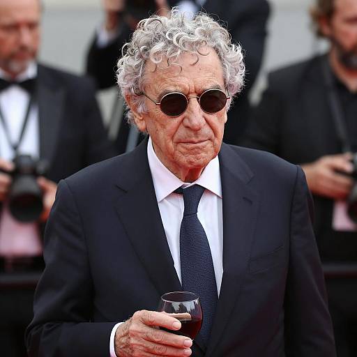 Mysterious Older Man in Dark Suit