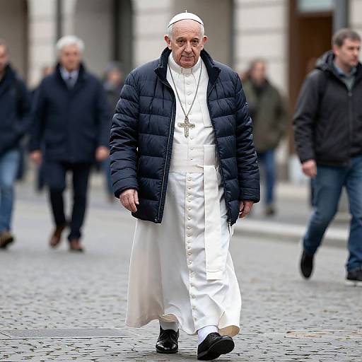 Goblin Pope Francis in Puffer Jacket
