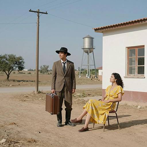 Rural Portrait of Contrasting Figures