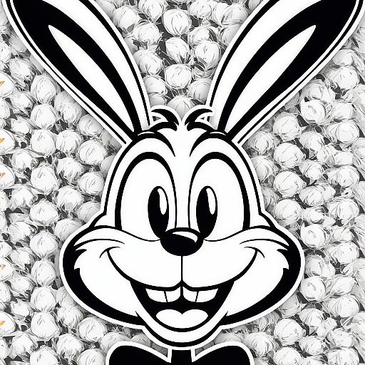 Cheeky Bugs Bunny in Vintage Cartoon Style Cheeky Bugs Bunny in Vintage Cartoon Style