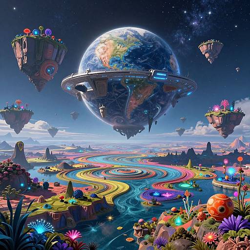 Vivid Alien World AI Generator
