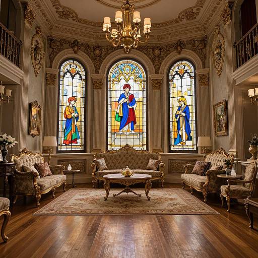 Professor Layton Mansion Interior Art