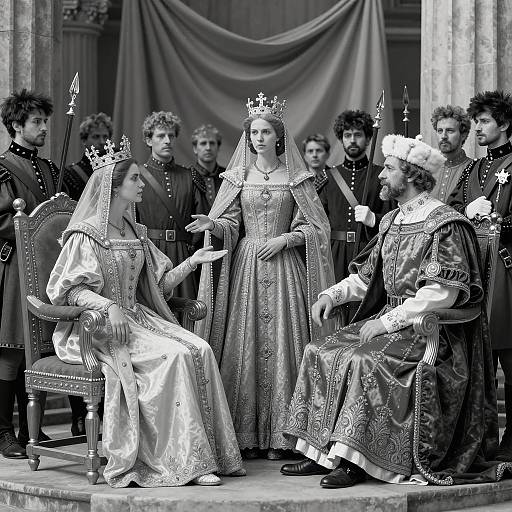 Majestic Royal Court in Black and White