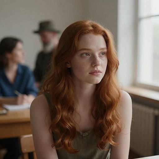 Intimate Portrait of Red-haired Woman