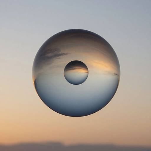 Suspended Orbs Holding Miniature Worlds