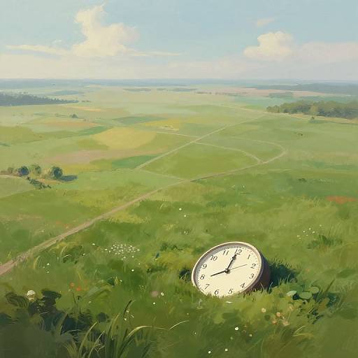 Surreal Aerial Meadow Impressionism