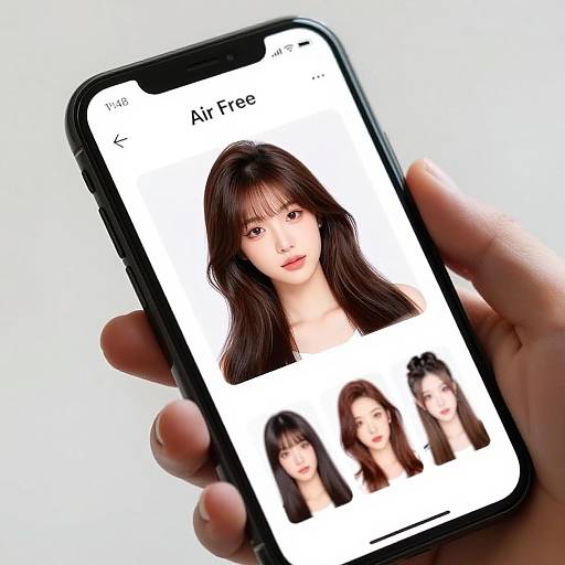 AI Hairstyle App Close-Up View