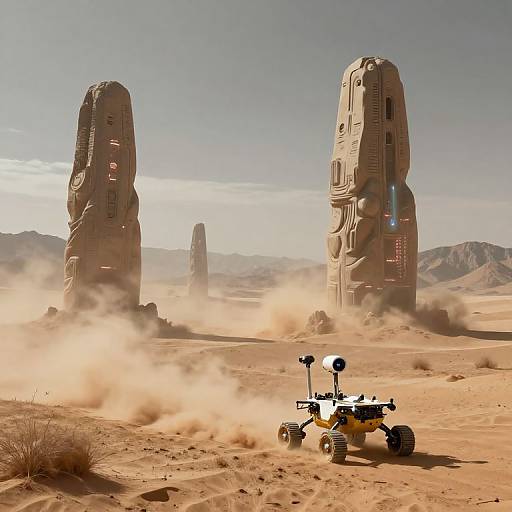 Sci-Fi Desert Terrain Exploration