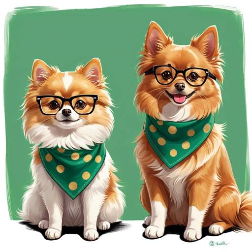 Charming Pomeranian and Cat Companionship