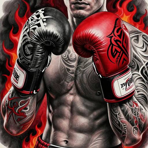 Dynamic Boxing Tattoo Designs
