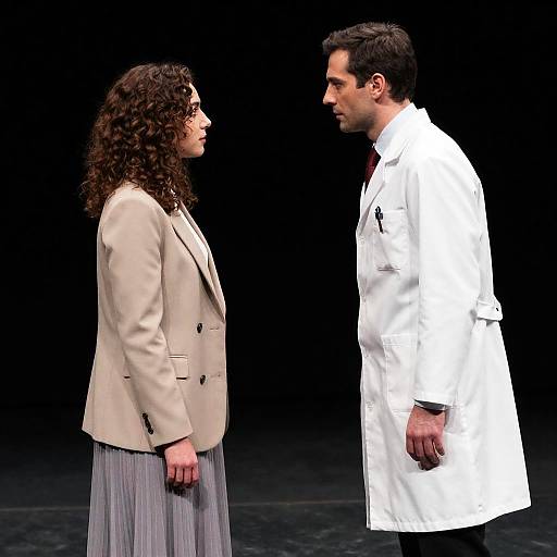 Man and Woman Facing Each Other