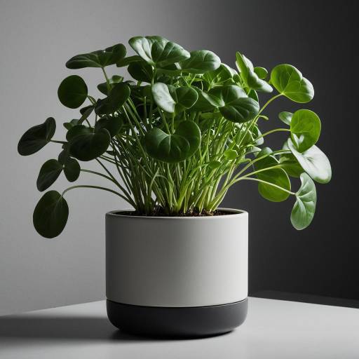Hydroponic Watercress in Modern Pot