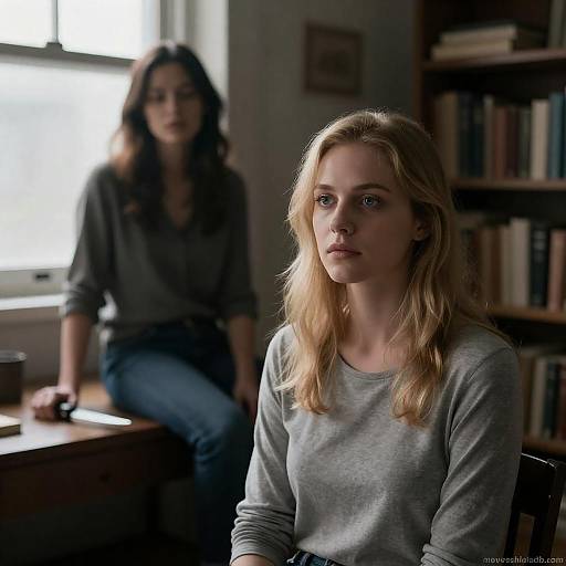 Mysterious Women in Dimly Lit Room