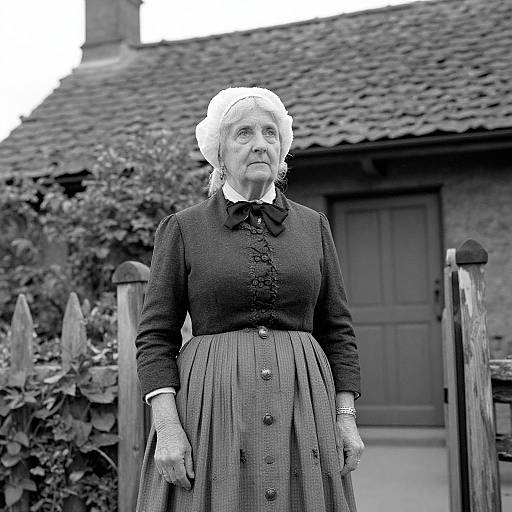 Victorian Elderly Woman in Cottage