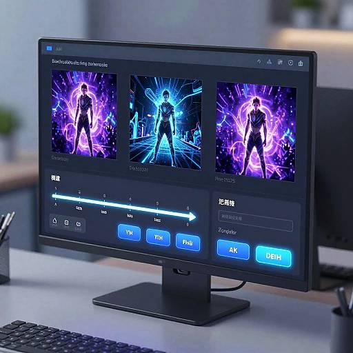 Futuristic 4K Image Converter Interface