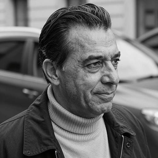 Stylish Black and White Portrait of a Man