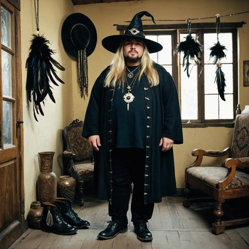 Plus Size Male Witch Doctor in Traditional Attire