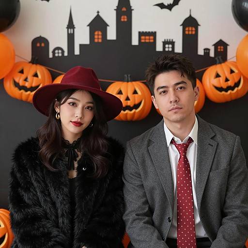 Halloween-Themed Couple Portrait