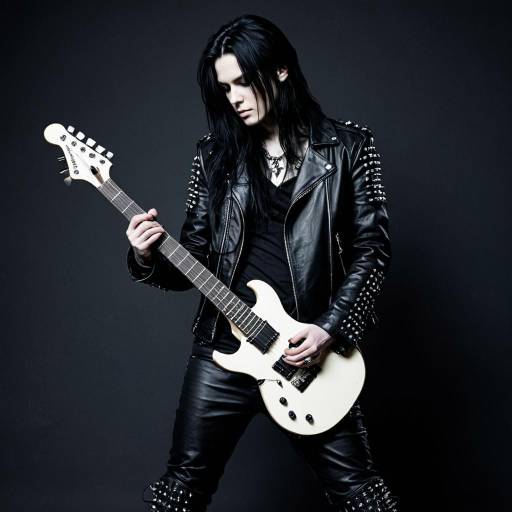 Gothic Metal Musician with Electric Guitar
