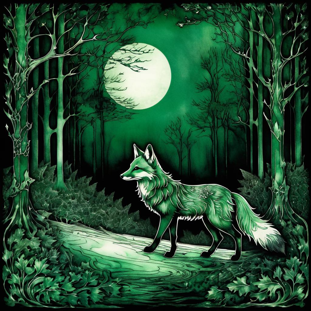 Enchanted Fox in Mystical Forest