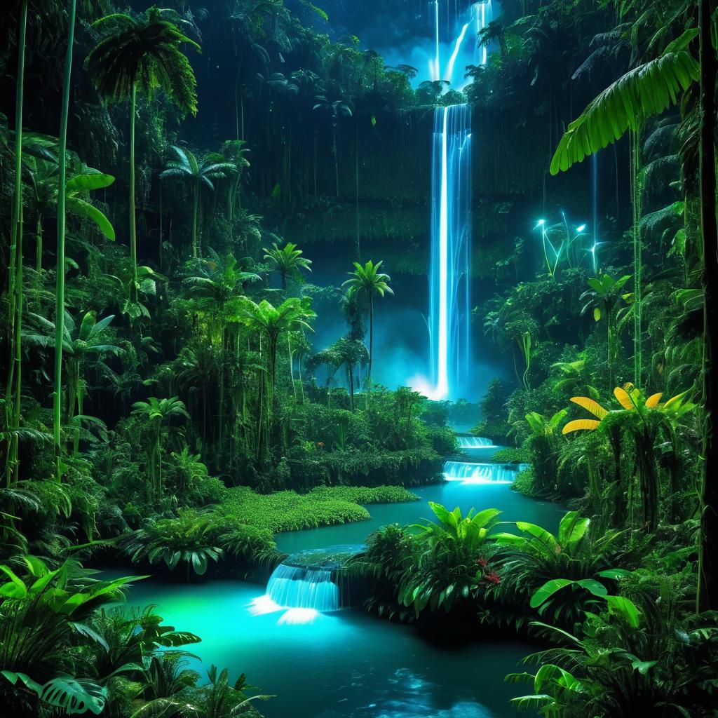 Futuristic Jungle Scene in New Guinea