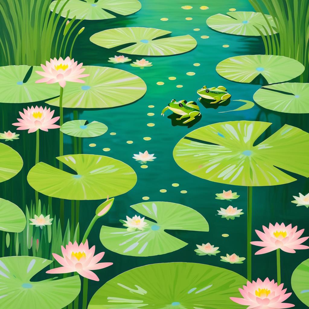 Monet's Tranquil Lily Pond Scene