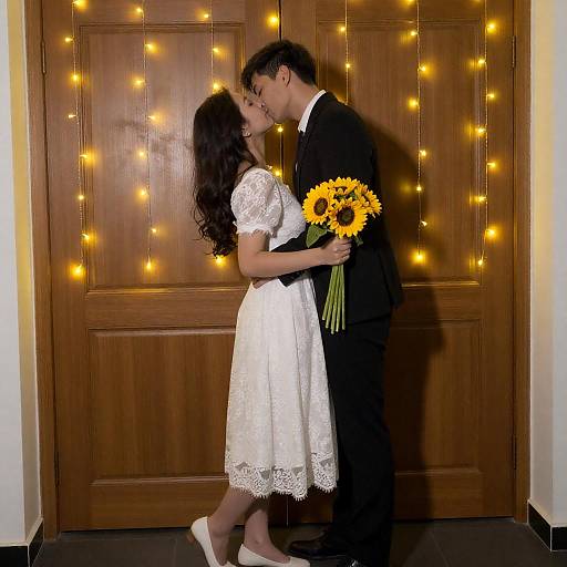 Sunlit Kiss by String-Lit Door