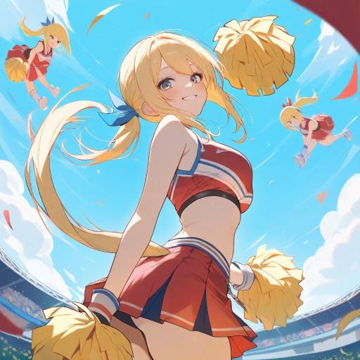 Dynamic Cheerleader Lucy in Action