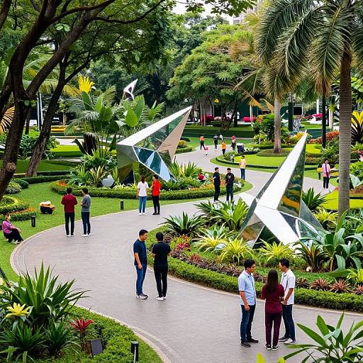 Vibrant Vietnamese Public Park Scene