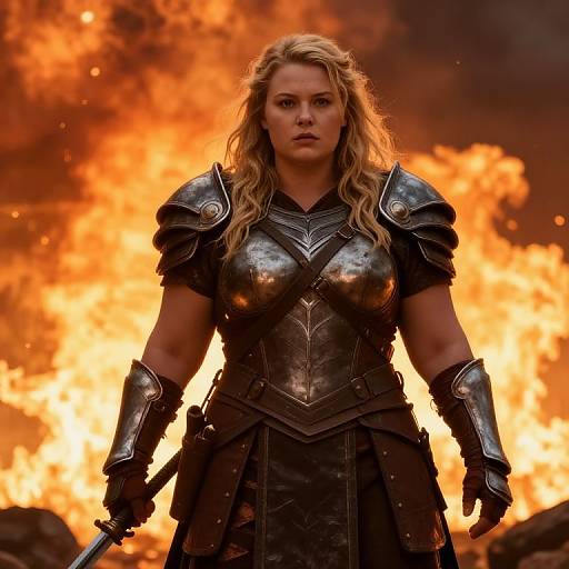 Brooding Blond Amazon Warrior