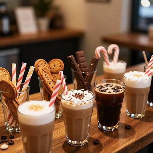 Edible Coffee Stirrers in Glasses