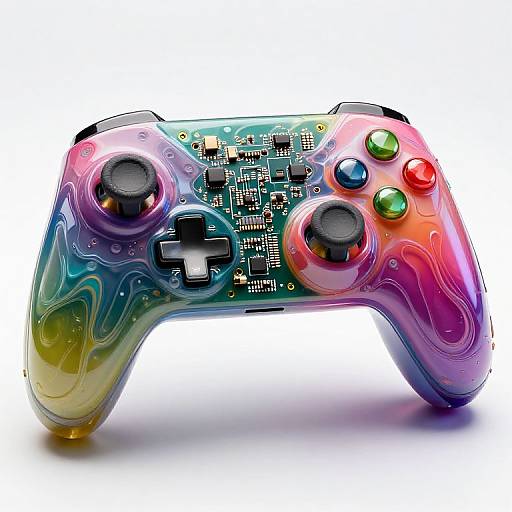 Futuristic Liquified Glass Game Controller