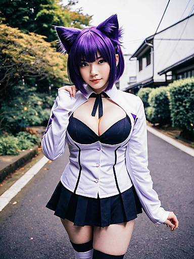 Cosplay photo of onigirya (nekomata okayu). Costume clothes
