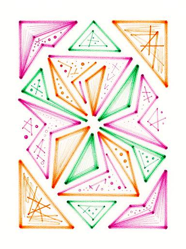 Neon Zigzag Abstract Patchwork