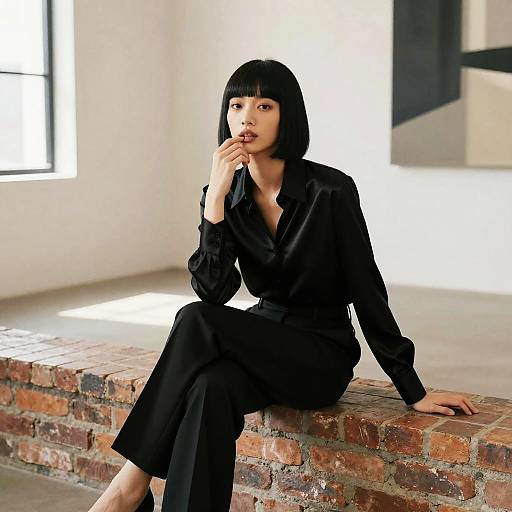 Sleek Editorial Portrait in Gallery