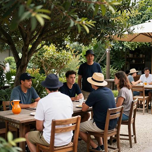 Summer Gathering in Garden Cafe