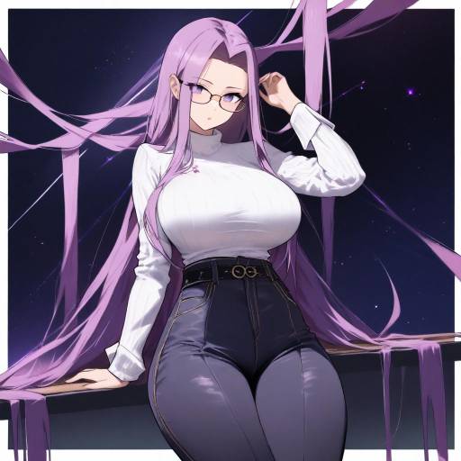 Medusa Fate: Stylish Purple-Haired Girl