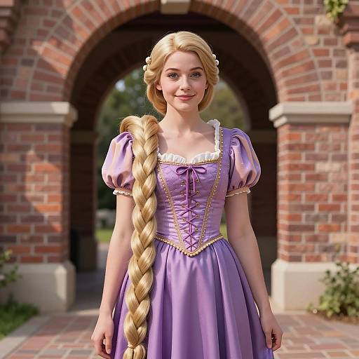 Casual Rapunzel in Outdoor Setting