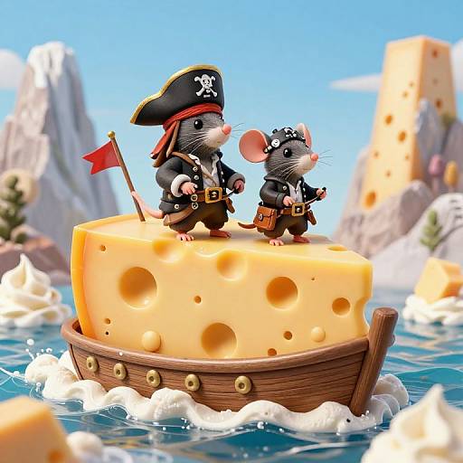 Pirate Mice on Cheese Ship Adventure