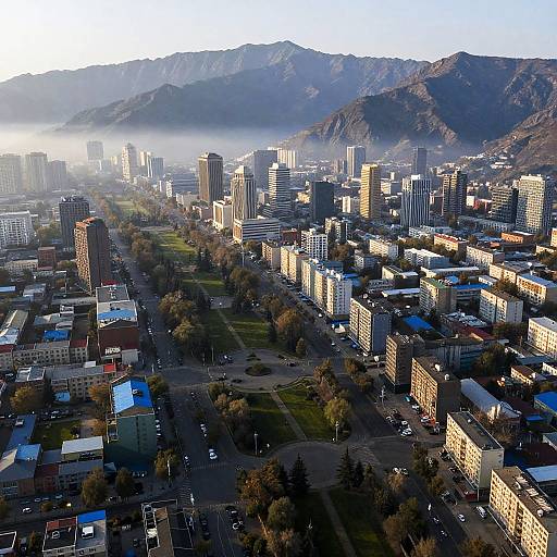 Aerial View of Almaty Cityscape
