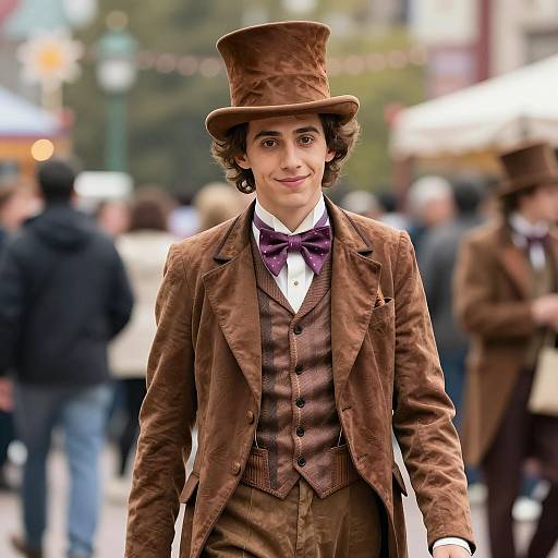 Willy Wonka Inspired Festive Costume Scene