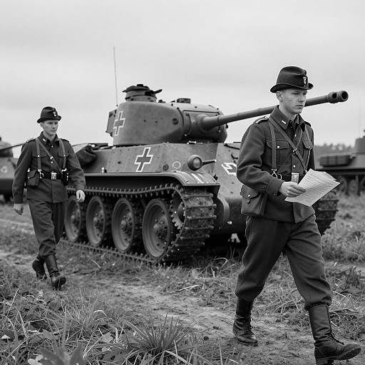 Historic Battlefield: WWII Soldiers in Action