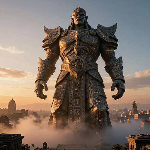 Epic Colossus Over Ancient City