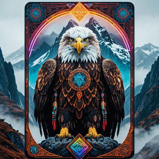 Majestic Eagle Shaman Tarot Card