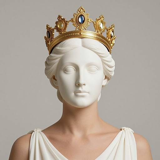 Close-up Greek Goddess with Crown