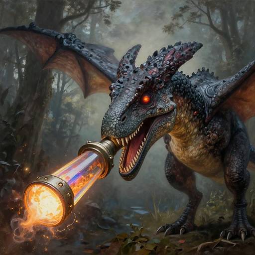 Adventurous Pteranodon Art Inspired by Bosch