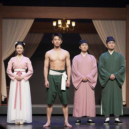 Staged Portrait in Traditional Asian Costume