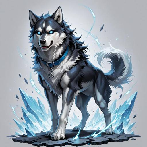 Distinguished Noble Wolf in Powerful Stance Distinguished Noble Wolf in Powerful Stance