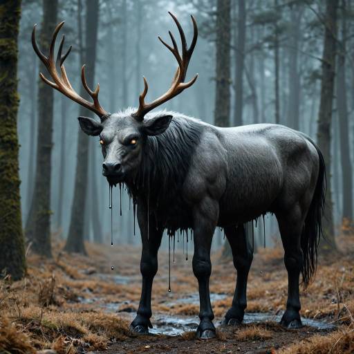 Defiant Forest Guardian with Mighty Antlers Defiant Forest Guardian with Mighty Antlers